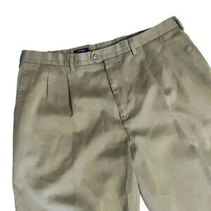 Callaway Pro Spin Classic Khaki Pleated Golf Pants Size 42x36